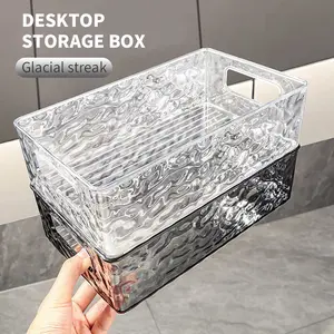 Transparent Acrylic Storage Box Desktop Cosmetic Lipstick Snack Storage Basket Skincare Dresser Storage Box Clutter Box Jewellery Storage Box Bathroom Washroom Storage