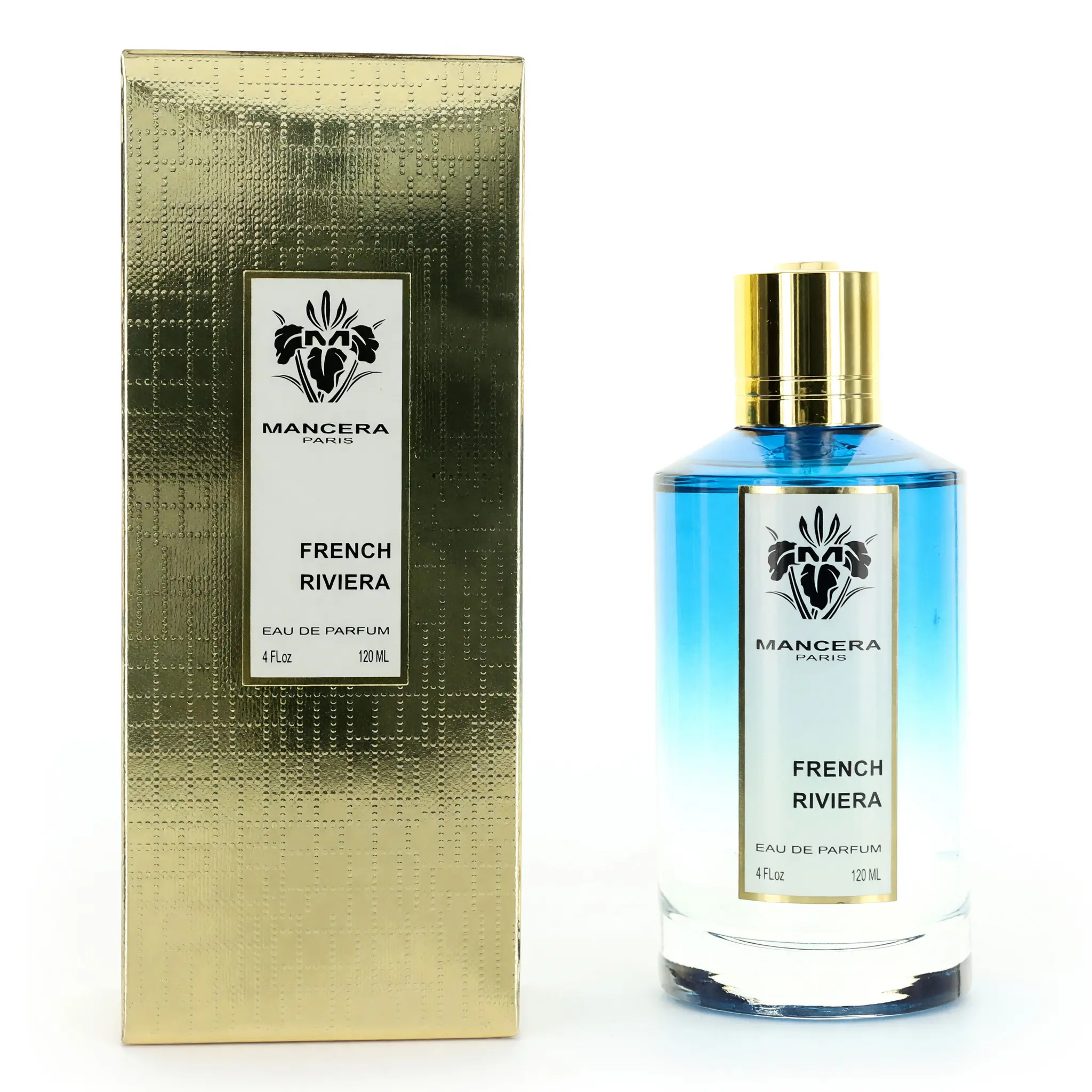 Mancera French Riviera Unisex Eau de Parfum Spray (4 oz) - Aquatic Fragrance with Lemon, Citrus, Ginger, Spicy, Sea Salt, White Musk, Amber Notes, Bottled Perfume Unisex Fragrance