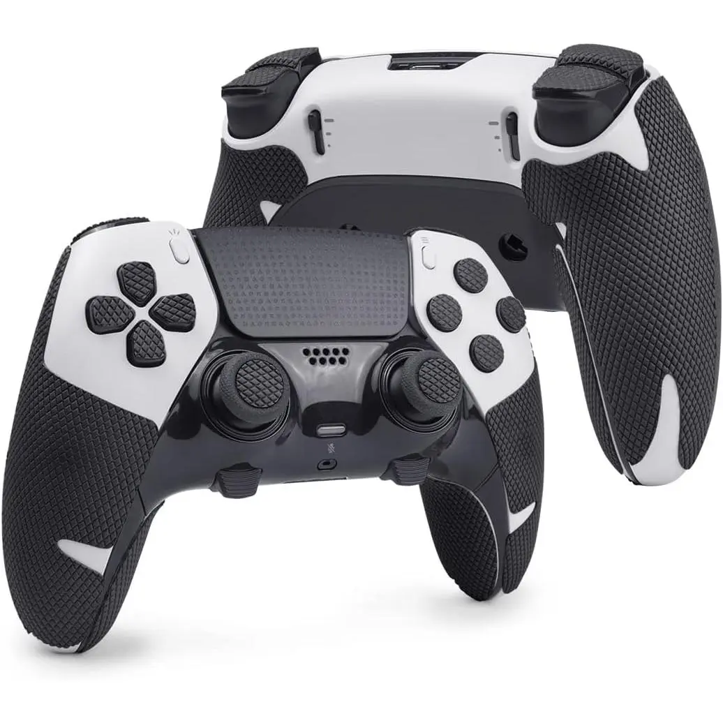 Controller Grips Compatible with  5 DualSense Edge, Anti-Slip, -Absorbent, Textured  kit, for PS5 Controllers Handle Grips, Buttons, Triggers, D-pad (Classic - Black)