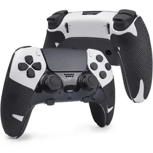 Controller Grips Compatible with  5 DualSense Edge, Anti-Slip, -Absorbent, Textured  kit, for PS5 Controllers Handle Grips, Buttons, Triggers, D-pad (Classic - Black)