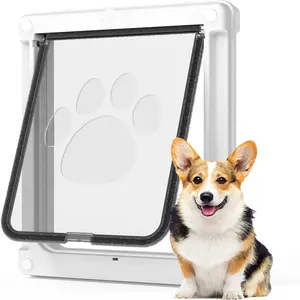 1 count ABS High Quality Dog Door Freely Enter and Exit Lockable Extra Panel Small to Medium Size Dog