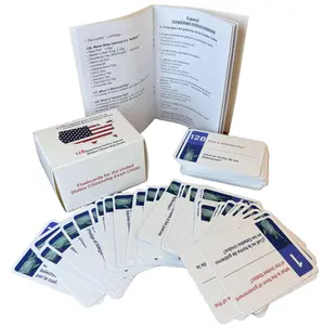 128 Civics Flash Cards Set — English Spanish Bilingual 128 Essential Questions Answers