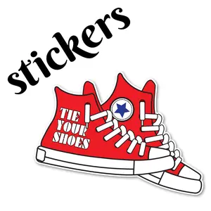 WSP Tie Your Shoes Stickers 2 Per Order