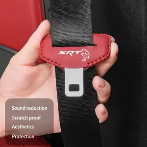 PU Leather Seat Belt Covers for Dodge Srt, Anti-Collision Protective Shields, Automotive Interior Accessories, Model Xinghao A19961208