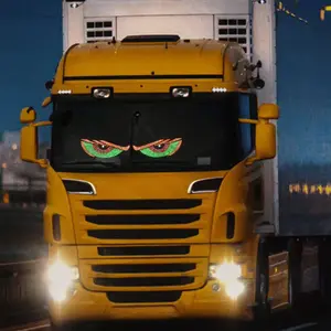 Car Windshield Demon Eye Pattern LED Matrix Pixel Panel Graffiti Screen Light, Led Lights, 5V 11 Dynamic Light Modes, Dynamic Light Eye Car Rolling Text, Truck