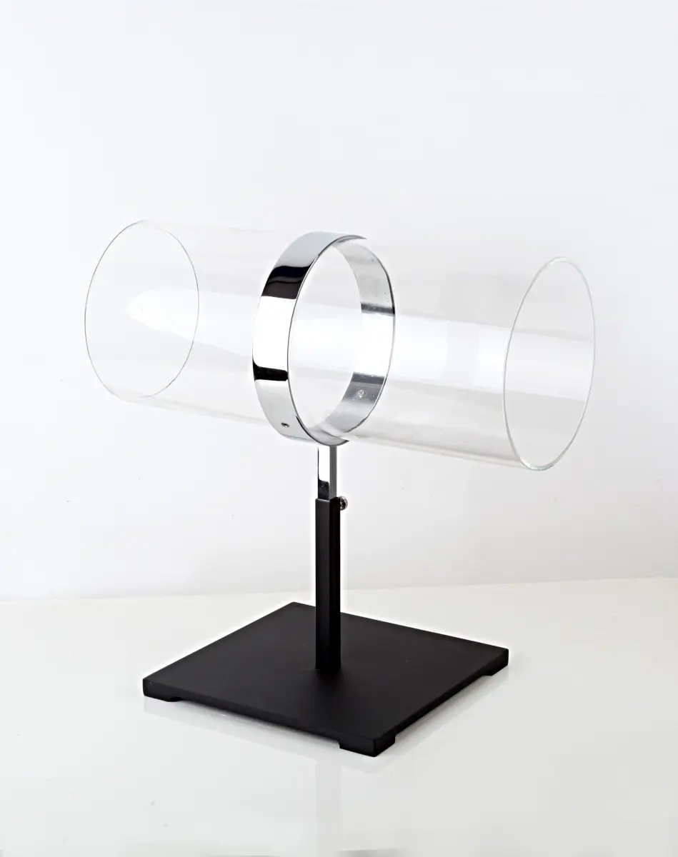 212 MAIN Men's Adjustable Single Headband Holder Stand - 10-14 in Black Display with Base for Special Occasion Costumes, Accessories