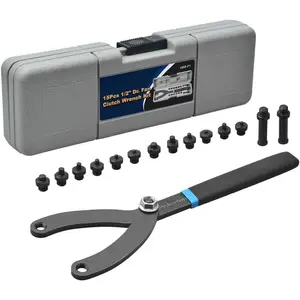 15 count Adjustable Pin Spanner Wrench Set/Variable Cylinder Fan Clutch Pully Holder Wrench with Soft Handle