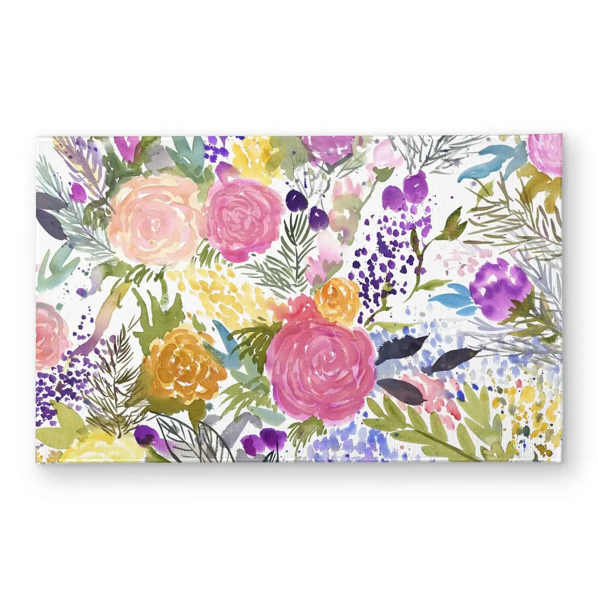 212 MAIN Purple Botanical Floral Large Door Mat (21x34 in.) - CODM2134QT9LZA, Colorful Print, Decorative Pattern, Floral Accents, Nature-Inspired Print, Patterned Rug, Indoor-Outdoor Household Textile, Colorful Print Doormats, Decorative Pattern Doormats