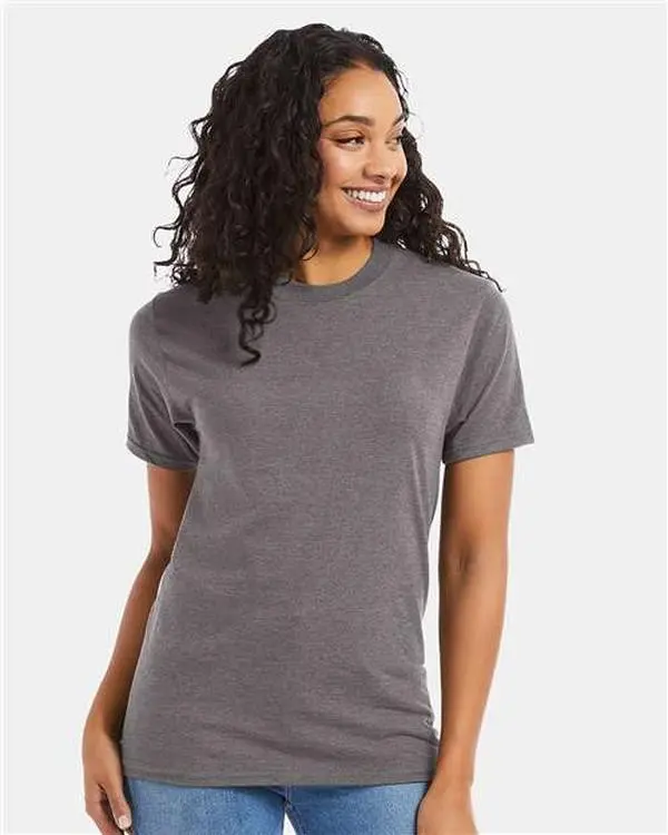 Custom Embroidered - Hanes - Unisex Beefy-T® T-Shirt - Oxford Grey - 5180