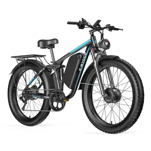 E·Bycco EB7PRO 24-inch Dual Motor EBike, Peak6000W, Upgraded 52V 32Ah Battery Electric Bike for Adults, Max 90Mile 40-45MPH E-Bike 24" Fat Tire Electric Bicycles, Mountain AWD Ebikes, Hydraulic Disc Brake, Full Suspension