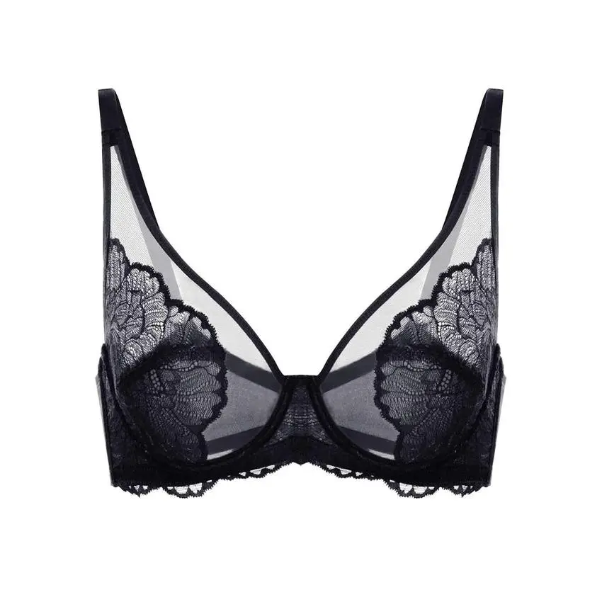 HSIA Blossom Floral Soft Lace Mesh Full Coverage Unlined Plus Size Underwire Bra  Womenswear Underwear