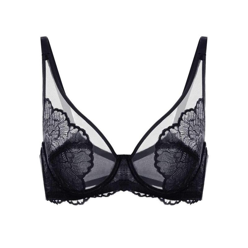 HSIA Blossom Floral Soft Lace Mesh Full Coverage Unlined Plus Size Underwire Bra  Womenswear Underwear