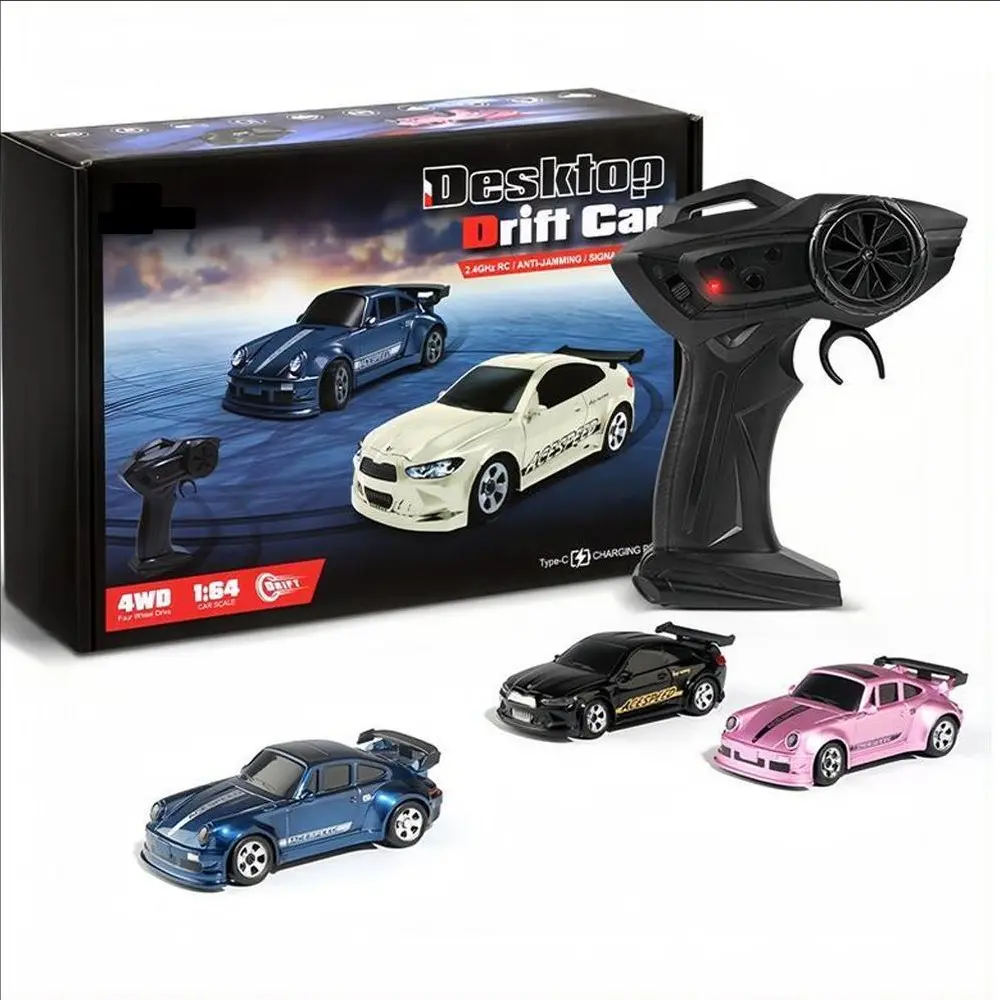 1/64 Mini RC Drift Car, Rc Model Car, 1 Box 4WD High-speed Remote Control Racing Sports Car with LED Lights, Desktop Entertainment, Birthday Gift for Boys Kids, Remote Controlled Car, Fast Rc Car, Drift Rc Cars