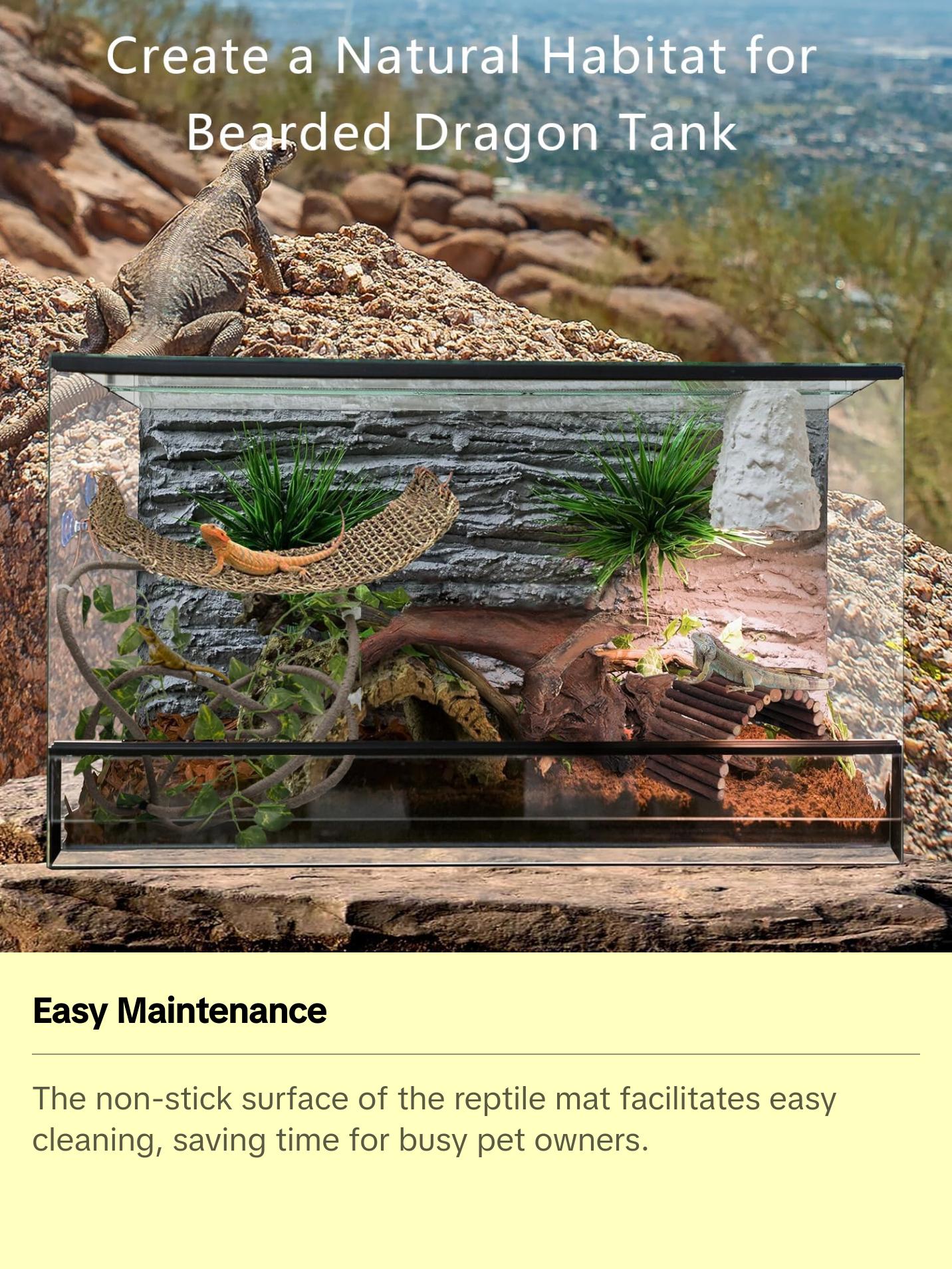 Bearded Dragon Tank Accessories, Reptile Mat Hammock Plants Bridge Jungle Climber Vines Terrarium Decorations for Bearded Dragon Lizard Snake (10 PCS with Reptile Mat) Bearded Dragon Tank Accessories, Reptile Mat Hammock Plants Bridge Jungle Climber Vines Terrarium Decorations for Bearded Dragon Lizard Snake (10 PCS with Reptile Mat)