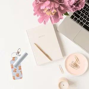 Coquette Bear Lip Balm Purse Charm – Cute Bow & Pearl Design