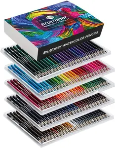 120 Watercolor Pencils, Beautiful Blending Effects with Wet or Dry - Ideal for Coloring Book - Water Soluble Pencils for Adults Beginners