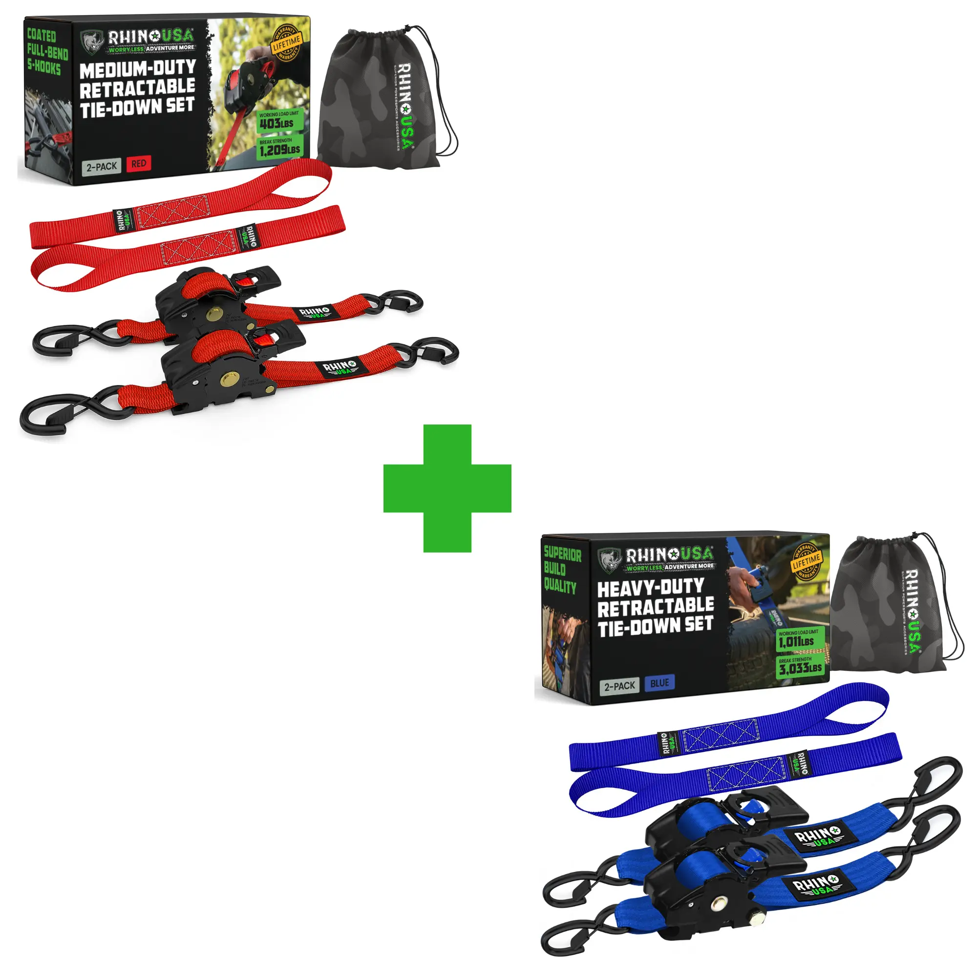 1” RED 2pc + 2” BLU 2pc