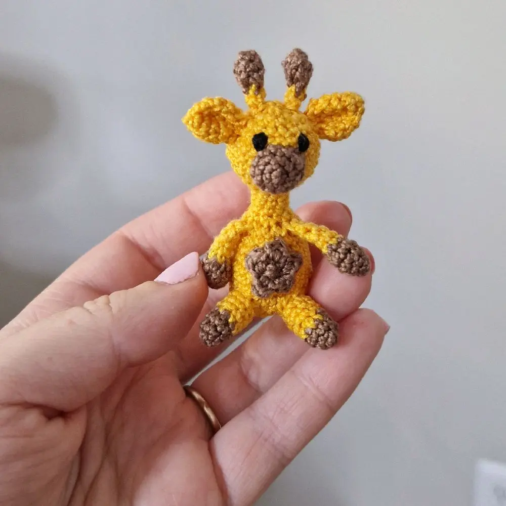 Handmade giraffe crochet amigurumi - microcrochet, for home decor as an ornament