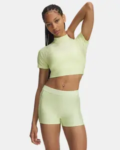 Under Armour HeatGear® Women's Crop Mock Short Sleeve