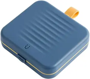 Portable Travel Home Mini Sewing Kit with Needle Threader & Scissors, Includes Mini Sewing Box, Beginners DIY Sewing Kit in Blue Box