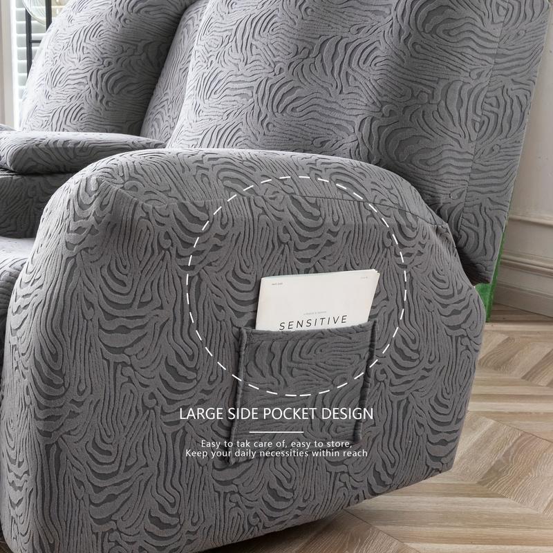 Recliner Loveseat Cover with Middle Console - Stretch Jacquard Sofa Slipcover for 2-Seat Reclining Couches with Elastic Straps & Furniture Protector #TikTokShopHolidayHaul