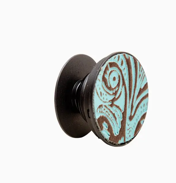 Atrium Turquoise Leather Phone Socket by Myra