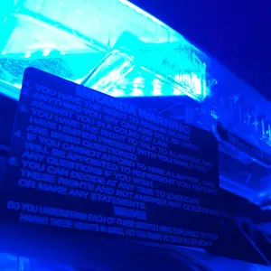 Miranda Card- Laser Engraved- Metal Miranda Card- Law Enforcement  Gift- Blue Line- Waiver Card- Police Cards Ultra Light Weight, Personalized Miranda Card