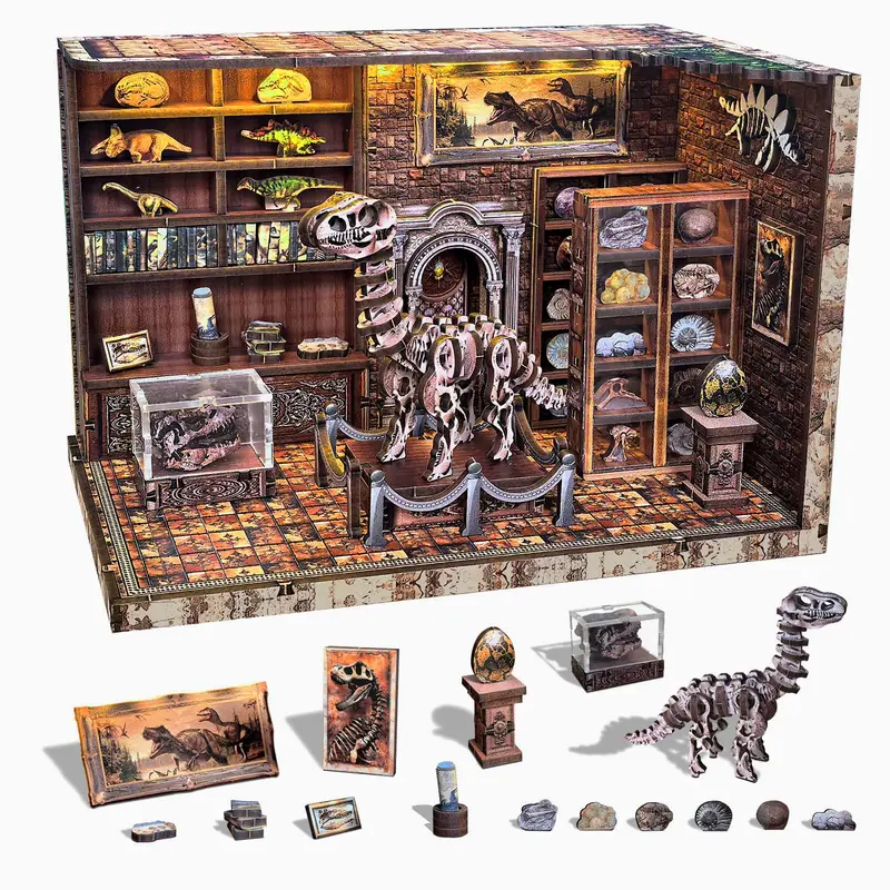 DIY Book Nook Kit, Miniature House Model Set, 3D Wooden Puzzle, Desktop Decoration, Birthday Gift, Christmas Present, Home Decor, Wooden House Kit Adults