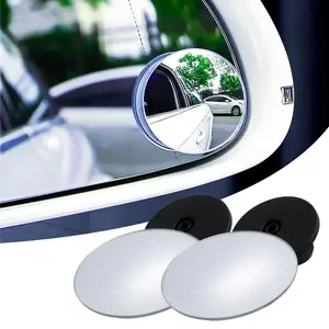 2Pcs HD Glass Blind Spot Mirror, 360° Rotate Frameless Convex Side Mirror for Car SUV, Safe Driving & Parking Assistant