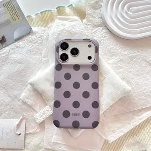 Half-Encased Five Color Polka Dot Phone Case for Apple Iphones, Unique Design for Men & Women, Middle East Compatible