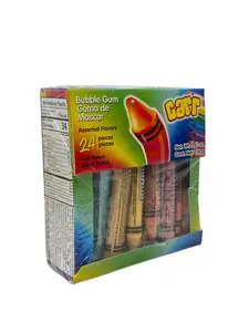 Carr Bombi Crayon Mexican Fruit Chewing Bubble Gum 24 Pieces