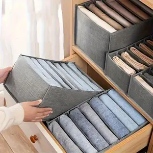 Foldable Clothes Storage Box, Multi-functional Clothes Organizer, Fabric Closet Organizer, Clothes Storage Box for Pants, Jeans, Underwear, Socks, Home Organizer