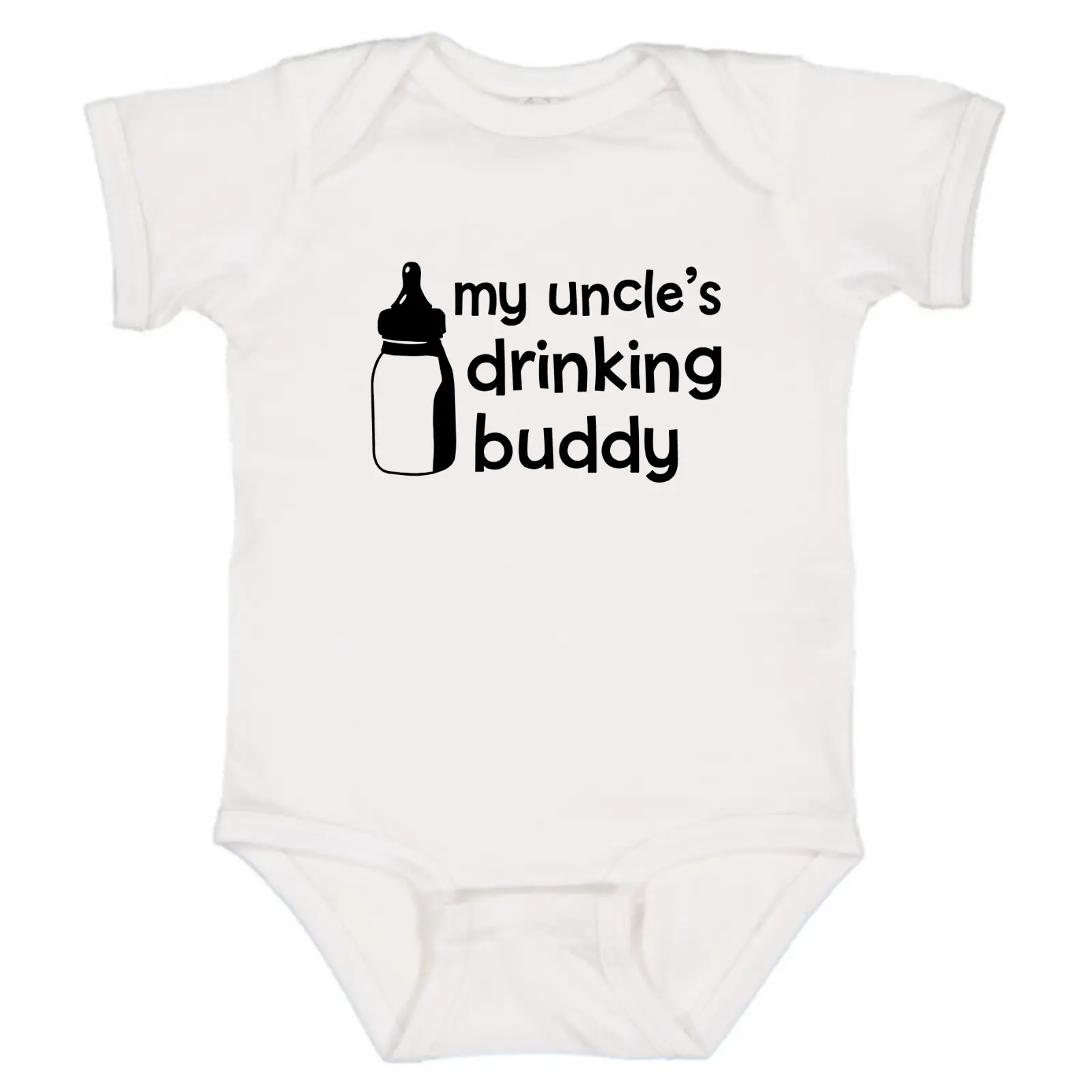 My uncle's Drinking Buddy - Funny Baby Onesie, Cotton Baby Clothes Girl