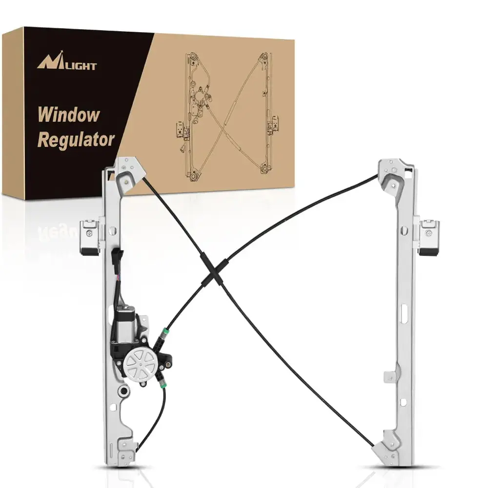 Nilight Sturdy Copper Wire Front Driver Side Power Window Regulator - Car Accessories, Simple Install, Smooth Motion Automotive Replacement Part for 2001-2006 Chevrolet Avalanche, Silverado, Suburban, GMC Sierra, Yukon XL 1500/2500/3500, Vehicle, Stainles
