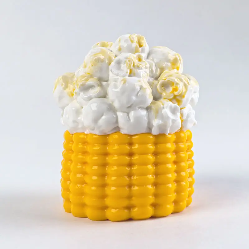 Handmade Popcorn Corn Cute Taba Squishy Food Grade Silicone Cute Sticky   Hand Made  Squeeze Toy Stress Relief for Adults Gift Sensory toy Office Desk Fidget Toy asmr