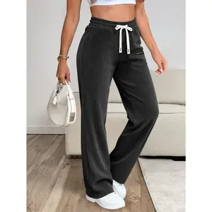 Women's Must-Have Corduroy Pants - Lightweight, Breathable with Back Pockets & Drawstring, Ideal for Versatile Occasions