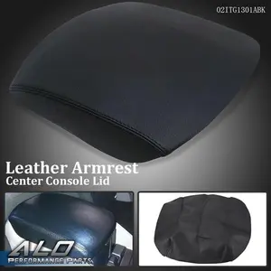 Fit For 2009-2015 Honda Pilot Leather Armrest Center Console Lid Cover Black New