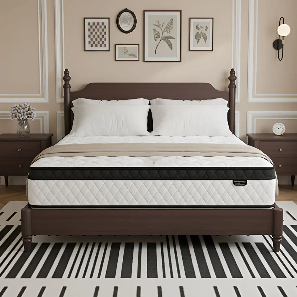Bezzze 2.0 Hybrid Queen size  Mattress - 10"/12" Upgraded Pocket Coils & Cooling Gel Memory Foam | Advanced Motion Isolation, Medium Firm for Back Pain Relief, CertiPUR-US | 100-Night Trial