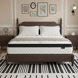 Bezzze 2.0 Hybrid Queen size  Mattress - 10"/12" Upgraded Pocket Coils & Cooling Gel Memory Foam | Advanced Motion Isolation, Medium Firm for Back Pain Relief, CertiPUR-US | 100-Night Trial