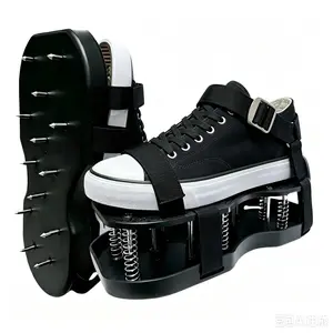 Spike Aerator Shoes for Gardens - High-Strength Epoxy Composite Soles, Built-In Elastic Air-Piercing Spikes, Adjustable Straps, Durable Springs, Easy Cleanup, Heavy-Duty Plastic Base, Prevents Compacted Soil, Cuts Lawn Care Costs