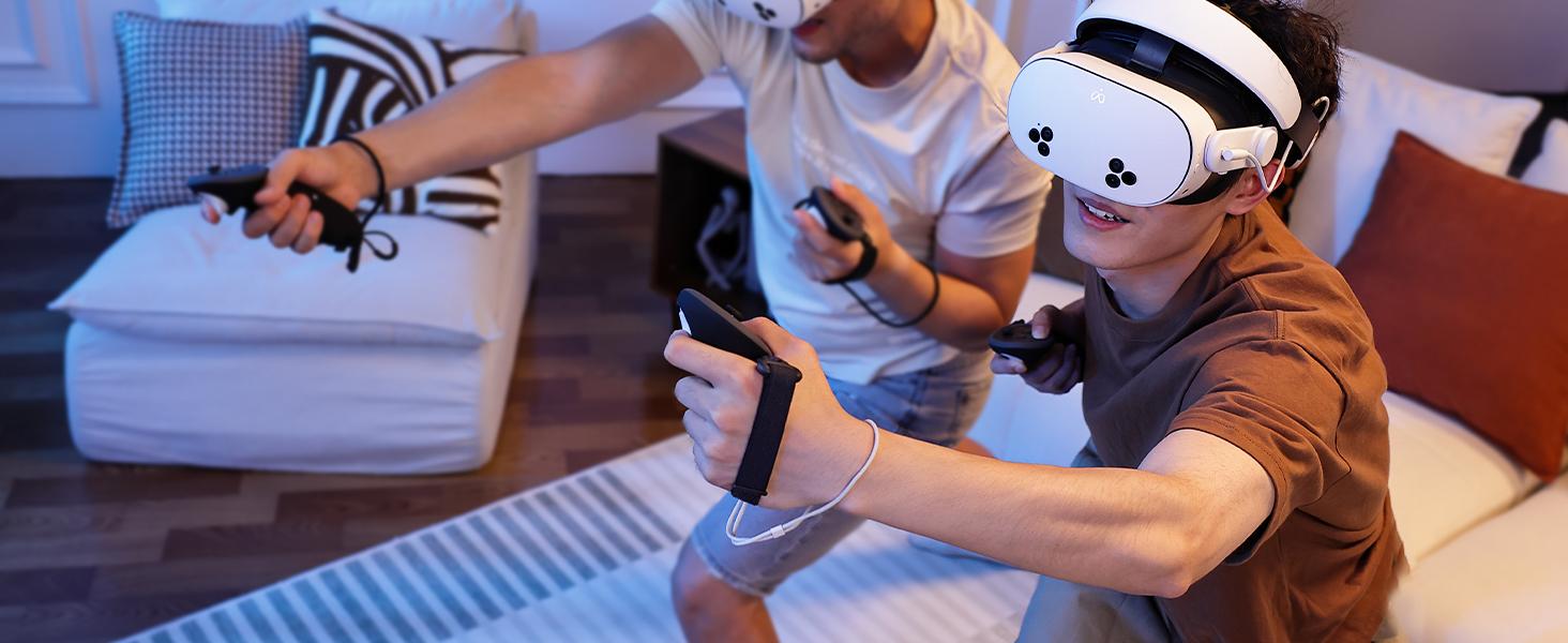 KIWI design Upgraded Controller Grips Protector Compatible with Oculus/Meta Quest 3/3S, Non-Slip Handle Cover with Battery Opening, Accessories Made for Meta