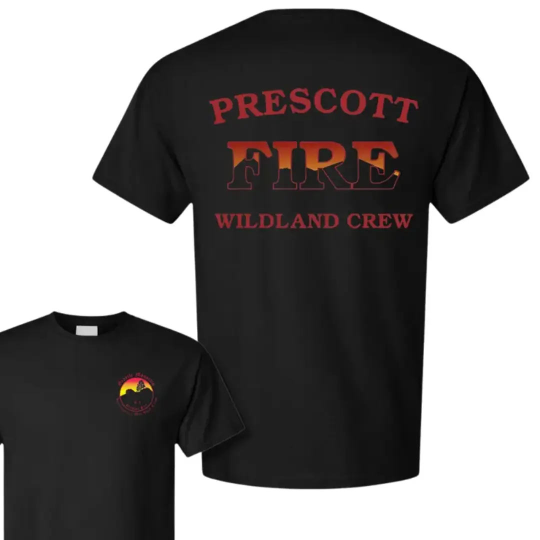 [Firefighter Apparel] Prescott Fire Wildland Crew T-Shirt, Wildland Firefighter Graphic Tee, Fire Crew Apparel for Firefighters, Gift for Wildfire Fighters