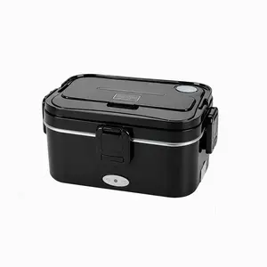 Portable Electric Lunch Box Heaters, Heatable Lunchbox, 12V/24v+110v Car Truck Camping Meal Boxes, Stainless Steel Inner Lining, Leak-Proof Design