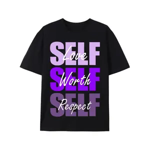 Purple Self-ish X 3 Purple Color Graphic T-Shirt