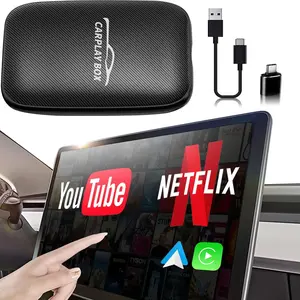 3 in 1 Wireless Carplay and Android Auto Adapter with Built in Netflix YouTube Support TF Card ，for StreamingNetflix/YouTube/TikTok Only for Original Car Models After 2016 with Wired Car Play
