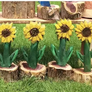 Hand Carved Sunflower