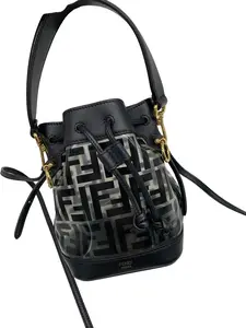 Pre-owned FENDI Classic Zucca Monogram PVC & Leather Mini Bucket Bag/YJ05313522/3522