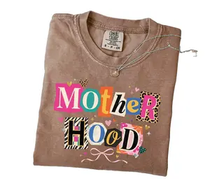 Comfort Colors Motherhood Shirt, Mom Life T-Shirt, Retro Motherhood Tee, Gift for Mom, Ransom Notes Mama Shirt, Vintage Motherhood Shirt