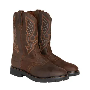Cody James Men's Mustang Western Pull-On Work Boot Soft Toe - C9rr2