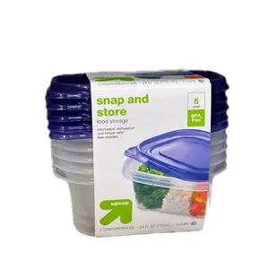 Tupperware Small Sized Resealable Plastic Containers - 5 Containers, 5.5 x 1.5 x 1.5 Inches, BPA Free, Kitchen Utensils